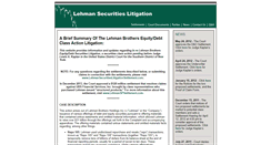 Desktop Screenshot of lehmansecuritieslitigation.com